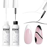 Vishine Gel-Nagellack-Set, 2 klassische weiße und schwarze Farben,...