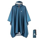 ANYOO Leichter Wasserdichter Regenponcho Wiederverwendbar Ripstop Atmungsaktiver Mehrzweck...