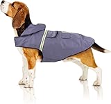 Bella & Balu Hunderegenmantel – Wasserdichter Hundemantel mit Kapuze und Reflektoren...