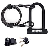 KRASER KR65145B Bügelschloss Fahrrad U Fahrradschloss Universal Hohe Sicherheit...