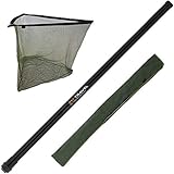 G8DS® Set 2m Tele-Kescherstange aus Fiberglas, Karpfen/Hecht Keschernetz inkl....