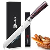 PAUDIN Brotmesser mit Wellenschliff Profi 20 cm aus hochwertigem rostfreiem Edelstahl,...