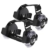 MUSISALY Verstellbare LED Rollschuhe mit Bunten Leuchträdern Modische Heel Roller für...