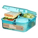 Sistema Bento-Box | 1,25 L | Brotdose für Pause mit Fächern und Snackbox | BPA-frei |...