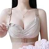 Damen Plus Size Still-BH Spitze Bralette Dünne Vollständige Abdeckung Wireless T-Shirt...