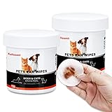 kulloomii Ohrpflege FingerPads für Hunde 300 Stück – Ohrreiniger für Hunde...