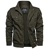 EKLENTSON Herren Cargo Arbeiter Essentials Jacke Workwear mit Multifunktionstaschen Grün,...