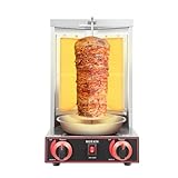 SICHENSH Gas Kebab Machine, 2 Brenner Kebap Grill, Vertical Gyrosgrill Grillofen mit...