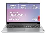 Lenovo IdeaPad 1 Laptop | 15.6' Full HD Display | AMD Ryzen 5 | AMD Radeon Grafik | 16GB...