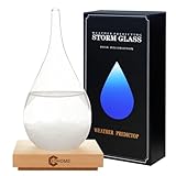 Storm Glass Water Drop Shaped Crystal Ball, Christmas Decoration Storm Glass...