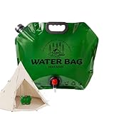 Penmivu Faltbarer Wassertank, 8 l, Camping-Wassertasche mit Wasserhahn, zusammenklappbarer...