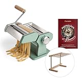 SPRINGLANE Manuelle Nudelmaschine Nonna, Edelstahl, Pastamaker inkl. Rezeptheft,...