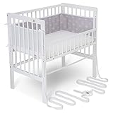 FabiMax Baby Beistellbett für Boxspringbett, TÜV geprüft 2022, inkl. Matratze...