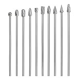 Treki 10 Stück 100mm Lang Hartmetall Frässtifte mit 3mm Schaft Wolframcarbid...