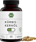 Kürbiskernöl Kapseln BIO 400 Stück pflanzliche Kapseln I vegan I mit Kürbiskernöl...