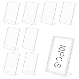 Doafoce 10 Stück Acryl-Schilderhalter, 10.2x15.2 cm, Transparenter Tischaufsteller A6 aus...