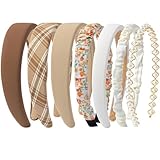 PurityPeak 7 Haarreifen Damen Set Elegante Blumenmuster Haarbänder mit Perlen Verziert...