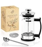 Pro@Home43® French Press 0,35L – Kaffeebereiter für 2 Tassen aus Glas &...