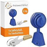 Preiswert&Gut Anti-Diebstahl-Kupplungsschutz 1 x Safety Ball und 1 x Schloss mit...
