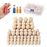 MumdoYAL 50 stück holzfiguren zum bemalen,spielfiguren holz,figuren zum...
