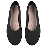 OFFCUP Damen Ballerinas Knit Kleid Schuhe Runde Zehe Flats Schuhe Slip On...