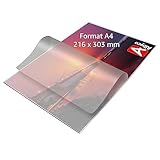 Albyco Laminierfolien, Laminiertaschen - Format A4, 216x303 mm - Dicke 2x80 (160) Mikron -...