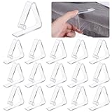 simarro 16 Stück Transparent Tischdeckenklammer, Kunststoff Tischklammern Klammern Set...