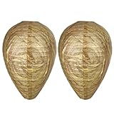 2 Stück Wespennest Attrappe Wetterfest,Draußen Wespenabwehr,Hornissennest Attrappe,Anti...