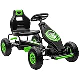 HOMCOM Gokart, Kinderfahrzeug mit 3-stufigen verstellbarem Sitz, Tretfahrzeug...