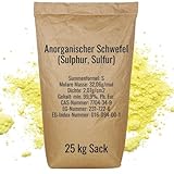 Anorganischer Schwefel (sulfur) - 25 kg - BESTSELLER - 99,9% pharmazeutisch rein...