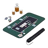 Relaxdays Pokermatte 120 x 60 cm, Texas Holdem, Pokertischauflage groß, rutschhemmend,...