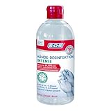 SOS Hände-Desinfektion Intense (1x 500ml) - beseitigt 99,99% Bakterien, Pilze & Viren -...