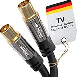KabelDirekt Antennenkabel, Koaxialkabel, TV Kabel – Fernsehkabel mit bruchfestem...