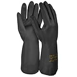 HandschuhMan. 1 Paar Schwarze Gummihandschuhe Neopren, lebensmittelgeeignet,...