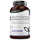 Multivitamin & Mineralstoffe - 365 hochdosierte Tabletten mit Bioaktiv-Formen...