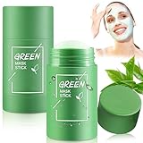 Green Tea Mask Stick, 2 Stück Green Mask Clay Stick für Tiefenreinigung und...