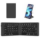 OMOTON Faltbare Bluetooth-Tastatur, Wiederaufladbare Tragbare Klappbare Keyboard...