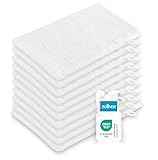 ZOLLNER 10er Set Waschhandschuhe in 16x21 cm - saugstarke und Flauschige Waschlappen aus...