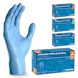 200x ARNOMED Einweghandschuhe Blau, Einmalhandschuhe L, Nitrilhandschuhe...