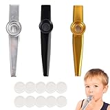 Jasminum 3 Stück Kazoo Set, Kazoo Instrument aus Aluminium, mit 10...
