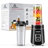 ACOQOOS Mixer Smoothie Maker, 500W Sandmixer inkl. 2x Mixbehälter 600ml...