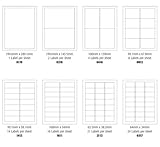 West Design Blick PC- 16 Etiketten pro Blatt Hochwertige Marke, DIN A4, 100...