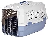 Amazon Basics zweitürige, überladbare Katze hütte, 58L x 38W x 33H cm, Blau