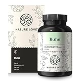 NATURE LOVE® Ruhe - 120 Kapseln - mit Ashwagandha, Rosenwurz (Rhodiola Rosea),...