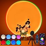 MeRGBW-Home Sunset Lamp Projektor Mehrfarbige, Sonnenuntergang Lampe USB...