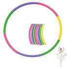 KHDULQ Hula Hoop Reifen Kinder,Kunststoff Abnehmbares Hullahub Reifen für Kinder mit 7...
