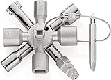 KNIPEX TwinKey Schaltschrankschlüssel für gängige Schränke und Absperrsysteme (95 mm)...