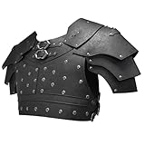 HiiFeuer Mittelalterliche Kunstleder-Brustpanzerung, Vintage Pauldron Schulter...