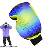 Ancsttu Snowboardbrille für Herren, TPU-Rahmen, Schneebrille für Kinder,...