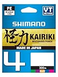 Shimano Kairiki LDM64TE1013030M Geflecht, 4 Stränge, Mehrfarbig, 300 m –...